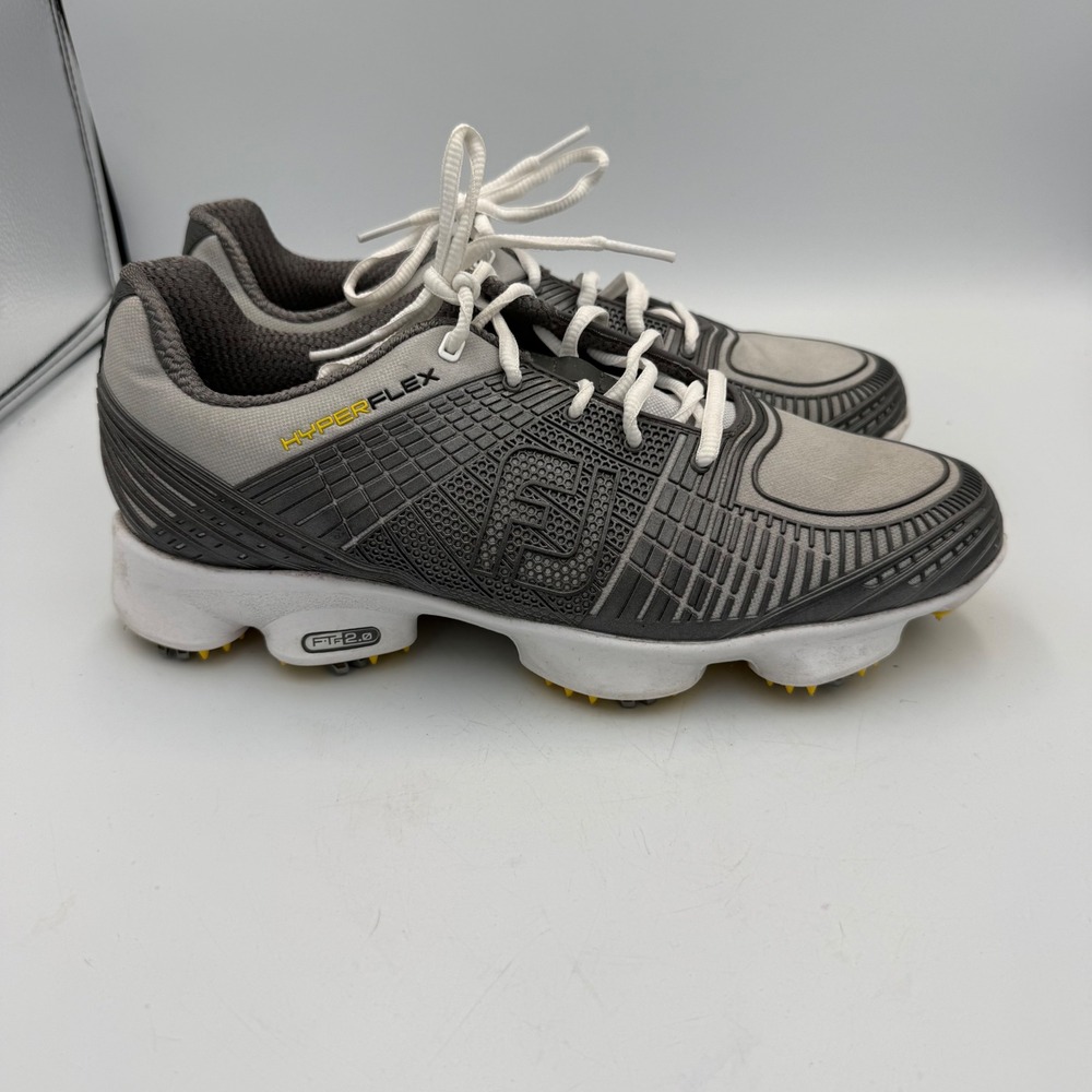 FootJoy HyperFlex Grey Charcoal Spiked Golf Shoes 51036 Mens 8.5 M